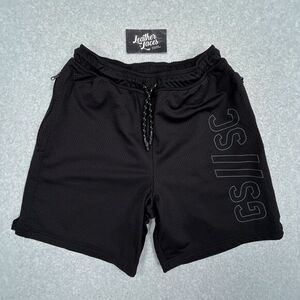 Gymshark Steve Cook Strength Collective Shorts Mens Small Black Mesh Gym Workout
